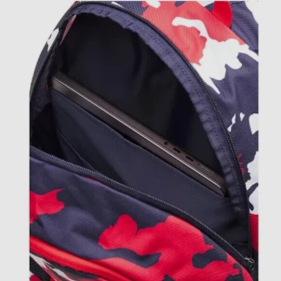 NWT Under Armour UA Hustle Sport Unisex Backpack 1364181 Navy Red - Picture 5 of 5